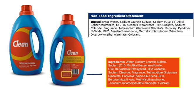 10.6 Non-Food Ingredient Statement Example -- Laundry Detergent - Image 0