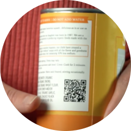 Food can with 2D barcode