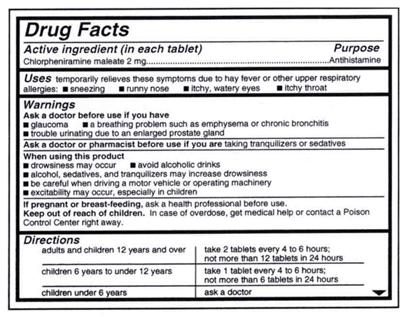 5.18 Drug Fact Label - Image 0